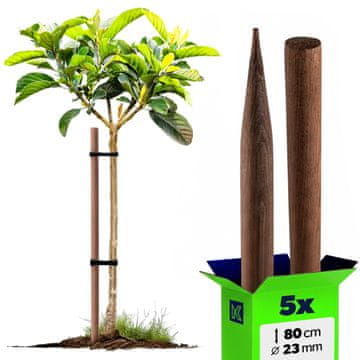 KADAX Leseni impregnirani količki 80 cm, 5 kosov, premer 23 mm