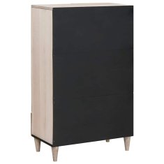 Vidaxl Visok predalnik 60 x 33 x 100 cm Masiven les manga Beljen bel