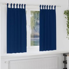 Vidaxl Zavese za zatemnitev z obroči 2 szt. Temno modra 175 x 140 cm