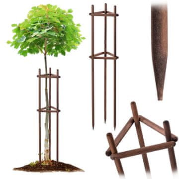 KADAX Trikotna opora za rastline, močna in impregnirana, višina 150 cm