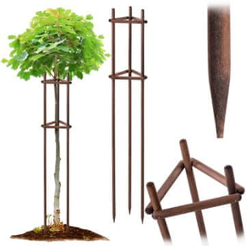 KADAX Trikotna opora za rastline, močna, 195 cm
