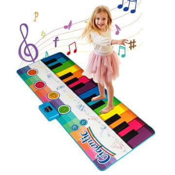 Northix Otroška podloga za klavir z 8 instrumenti in 24 tipkami, 181×73 cm