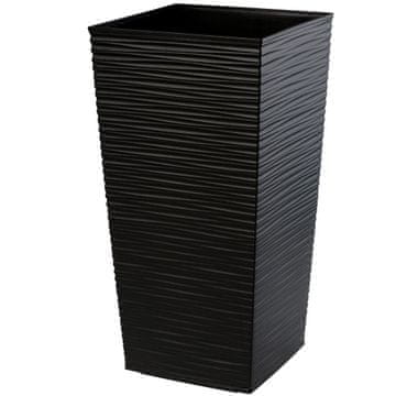 KADAX Vrtni lonec z vstavkom za rože, visok 68 cm, dimenzije 34x34 cm, črne barve