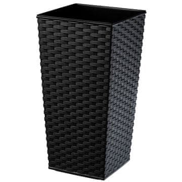 KADAX Vrtni lonec z vstavkom za rože, 29 x 57 cm, črna barva