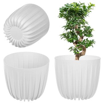 KADAX Cvetlični lonec 16 cm okroglo plastično belo
