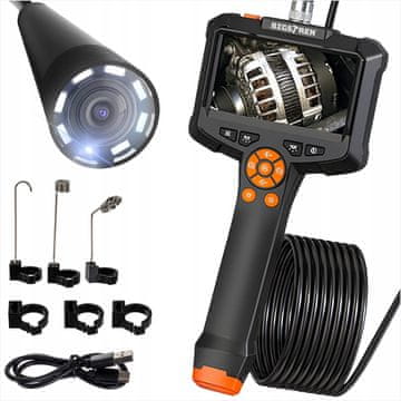 BIGSTREN HD 5m IP67 USB 8LED aku. vertikalna endoskopska inšpekcijska kamera 4.2 LCD