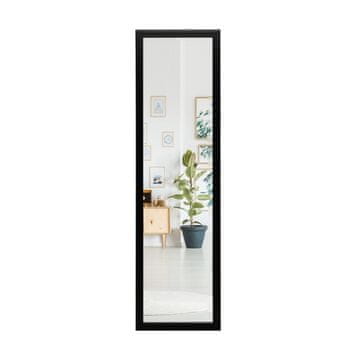 Northix Pravokotno ogledalo za vrata 33 x 119 cm črno