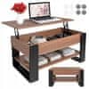 3v1 lesena moderna klubska mizica 92x51x45cm