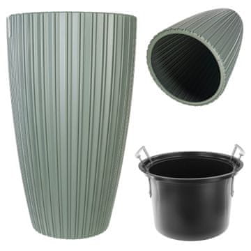 KADAX Cvetlični lonec 30 cm z vložkom, plastičen, zelen