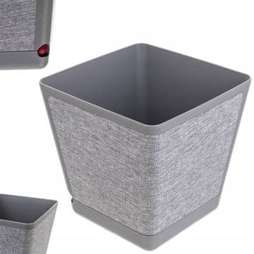 KADAX Cvetlični lonček s stojalom, kvadraten, siv, 24 cm