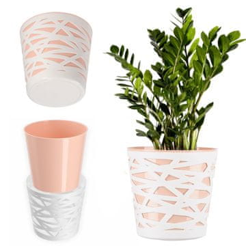 KADAX Cvetlični lonec z vložkom, plastičen, 17 cm, oranžen