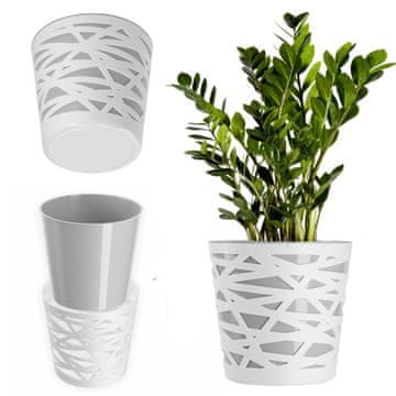 KADAX Vložek za cvetlični lonec s plastičnim pokrovom, 19 cm, siv