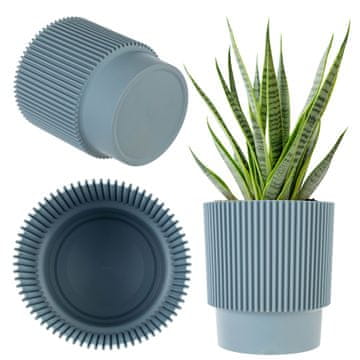 KADAX Cvetlični lonec z pokrovom 17 cm, plastičen, zelen