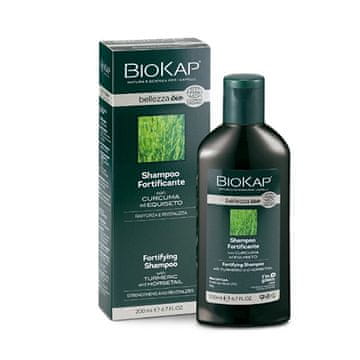 BioKap Organski šampon za krepitev z izvlečkom kurkume in preslice za tanke lase 200 ml