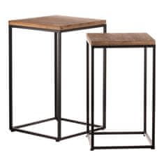 Autronic Stojalo za rože Flower stand - metal, wooden top, price for set of 2 pcs (FA23-027)