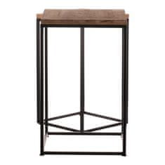 Autronic Stojalo za rože Flower stand - metal, wooden top, price for set of 2 pcs (FA23-027)