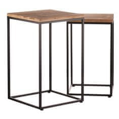 Autronic Stojalo za rože Flower stand - metal, wooden top, price for set of 2 pcs (FA23-027)