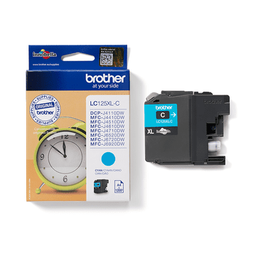 Brother LC 125XL C 1,2k (LC125XLC) modra, originalna kartuša