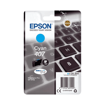 Epson 407 L C (C13T07U240) modro, originalno črnilo