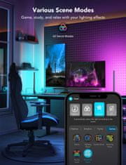 Govee Smart Gaming Light Bars pametni svetlobni letvi, RGBIC, črni