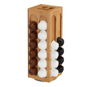 Northix Držalo za kapsule za Dolce Gusto, bambus, 8 vrst za kapsule, predelki za sladkor