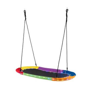 Northix Ovalna gugalnica gnezdo 150 cm z LED lučmi do 317 kg