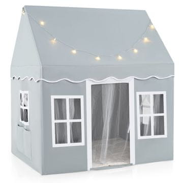 Northix Otroški igralni šotor 121x101x137cm z LED lučkami mreža
