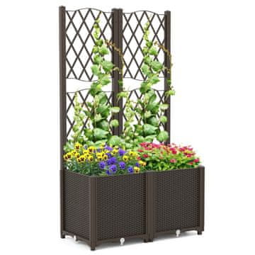 Northix Vrtna sadilna škatla z rešetko PP 80x40x140 cm samonamakalna
