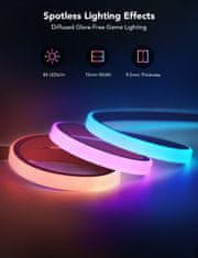 Govee RGBIC LED Neon Rope Desk luči za rob mize, 3m, RGBIC