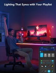 Govee RGBIC LED Neon Rope Desk luči za rob mize, 3m, RGBIC