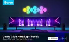 Govee Glide Hexagon Expansion Pack razširitveni komplet z 2 ploščama, 6 barv, bele