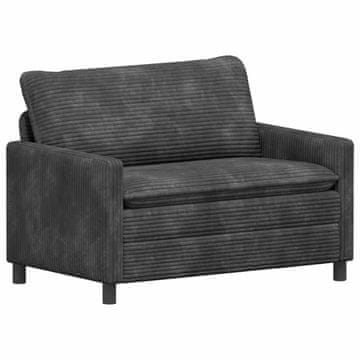 Vidaxl Kavč Temno siva 126 x 81 x 87,5 cm Poliester