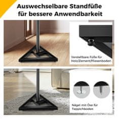 Northix Nastavljivo stojalo za zvočnike 97–157 cm črno 50 kg