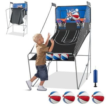 Northix Zložljiva arkadna košarka 8v1 dvojni obroč 205 cm