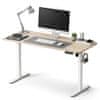 Električna dvižna pisalna miza, nastavljiva po višini, spominski krmilnik, ergonomski standing-desk, bež/bela, 160 cm