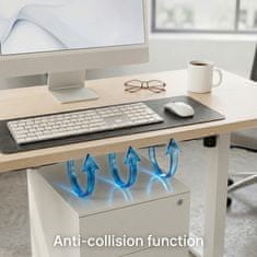 ANTEK TRADE 	Električna dvižna pisalna miza, nastavljiva po višini, spominski krmilnik, ergonomski standing-desk, bela, 160 cm