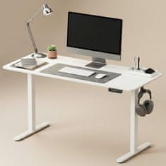 ANTEK TRADE 	Električna dvižna pisalna miza, nastavljiva po višini, spominski krmilnik, ergonomski standing-desk, bela, 160 cm