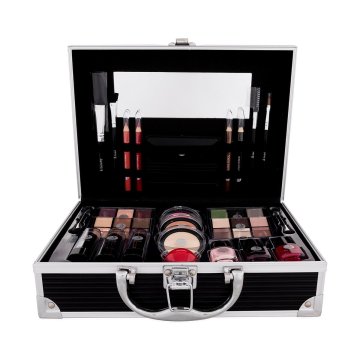 2K Cosmetics All About Beauty Train Case Black kovček dekorativne kozmetike 60,2 g za ženske