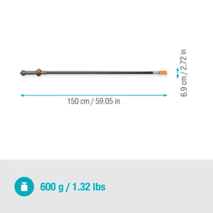 Gardena Cleansystem držalo M, s pretokom vode, 150 cm (18802-20)