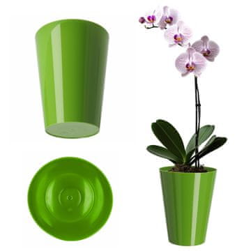KADAX Cvetlični lonec za orhideje, plastika, močan, zelen, 13 cm