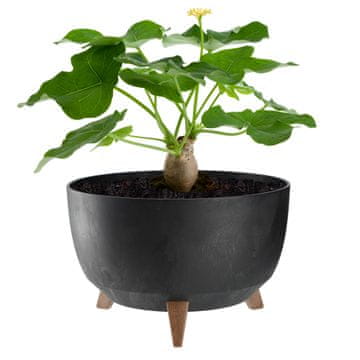KADAX Cvetlični lonec 33 cm s pokrovom in pluto nogami