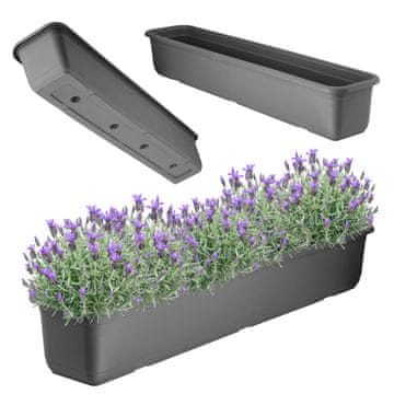 KADAX Balkonski cvetlični lonec 80 cm s podolgovatim dnom