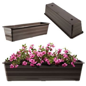 KADAX Balkonski cvetlični lonč 60 cm, rjav