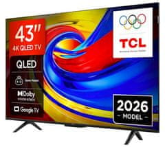 TCL 43P7L 4K UHD televizor, QLED, GoogleTV