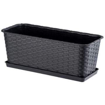 KADAX Balkonski cvetlični lonec s stojalom 40 cm, antracitna barva