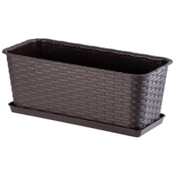 KADAX Balkonski cvetlični lonec s stojalom, 40 cm, rjava barva