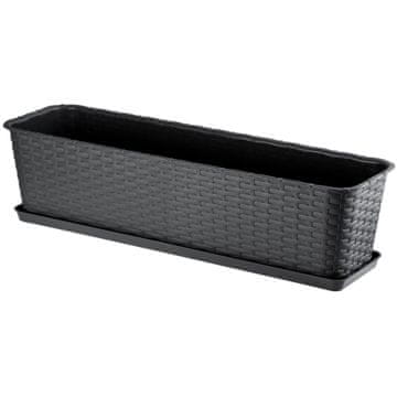 KADAX Balkonski cvetlični lonec s stojalom, 60 cm, antracitna barva