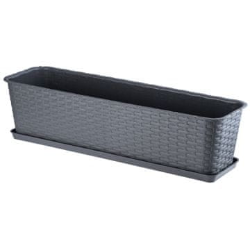 KADAX Balkonski cvetlični lonec s stojalom 60 cm, grafitne barve