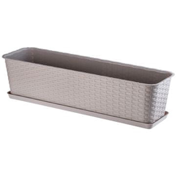 KADAX Balkonski cvetlični lonec s stojalom 60 cm, karamelne barve