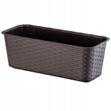 KADAX Balkonski rjav cvetlični lonec 40 cm